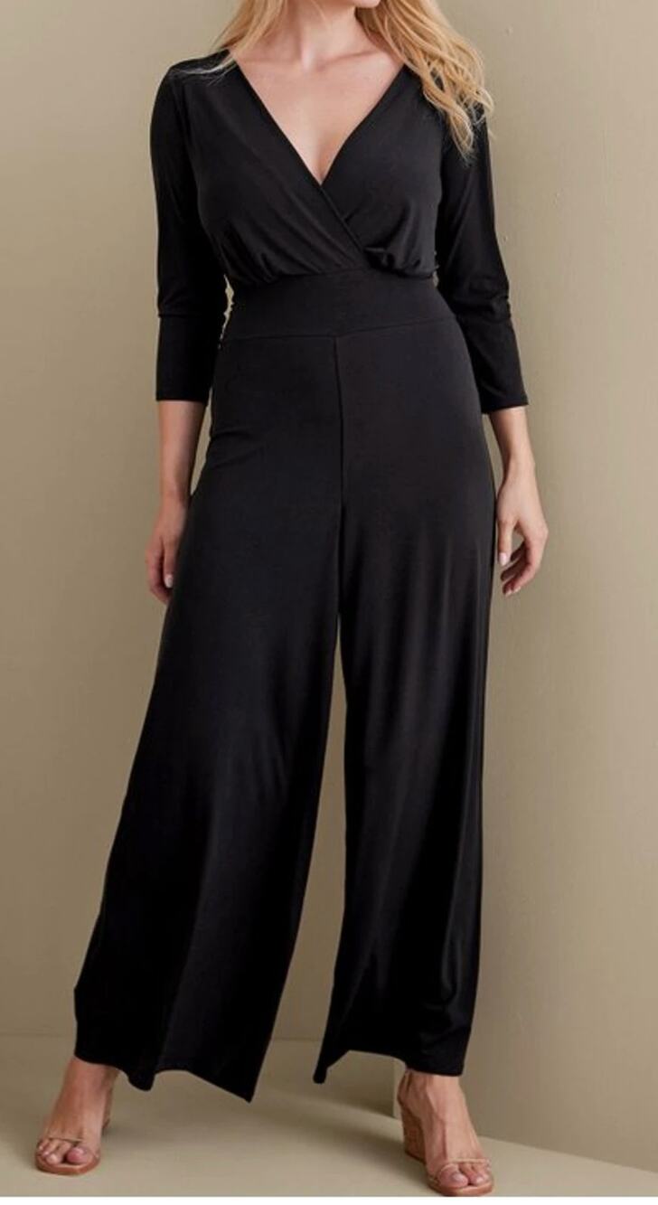 NWT Soft Surroundings Penelope Jump Suit Black Plus 2X